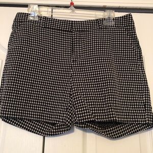 Black and white shorts